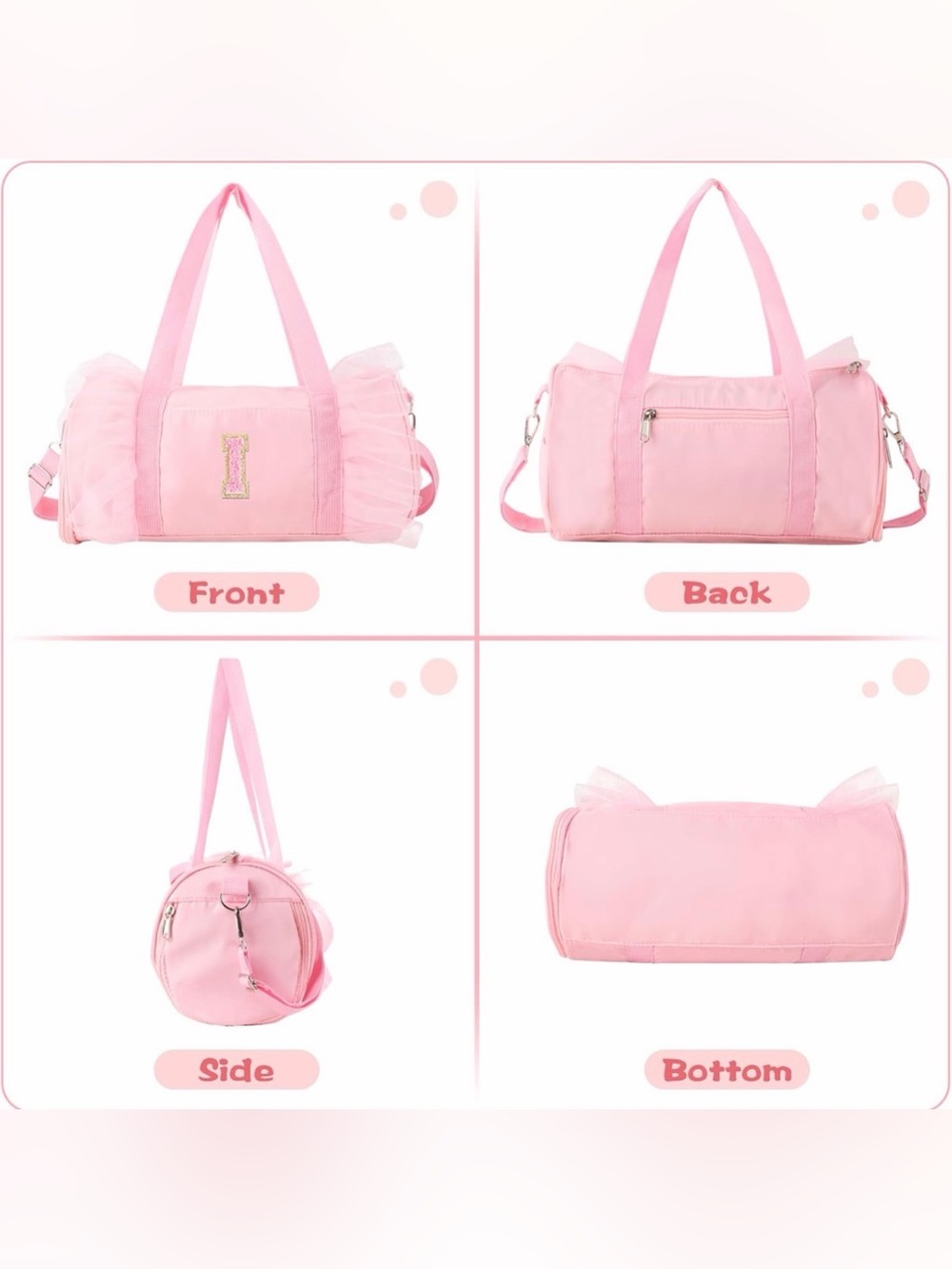 🎉HOST PICK🎉 NEW-Personalized Initial Dance Bag for Girls (Letter I) - Picture 5 of 5